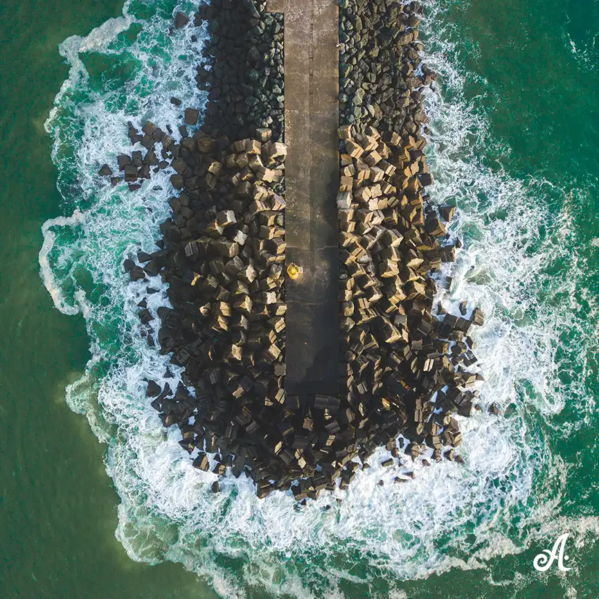 Digue Cavaliers drone Anglet Pays Basque - Photo paysage - Alexis GALINDO